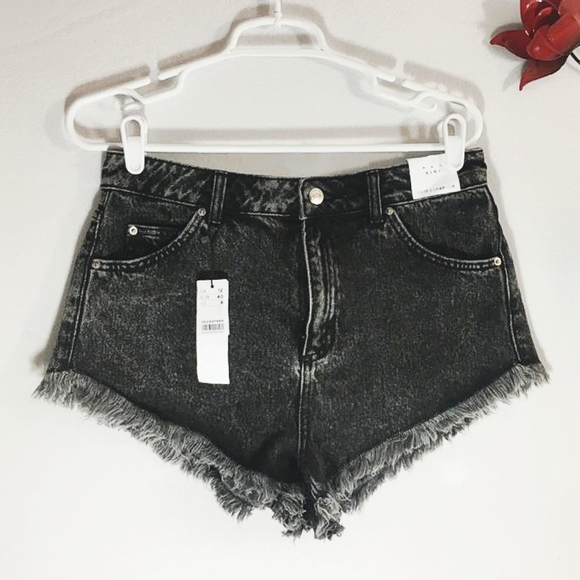 Topshop Pants - Topshop Frayed Hem Denim Shorts